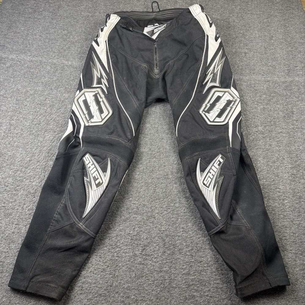 Shift Motorcross Pants Mens 34 Black Rise Against MX SX Racing Dirt Bike ATV